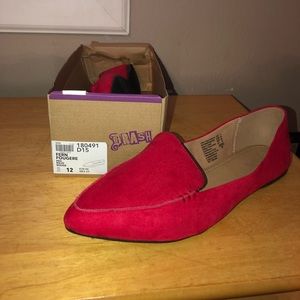 Red-Grey-Black loafers